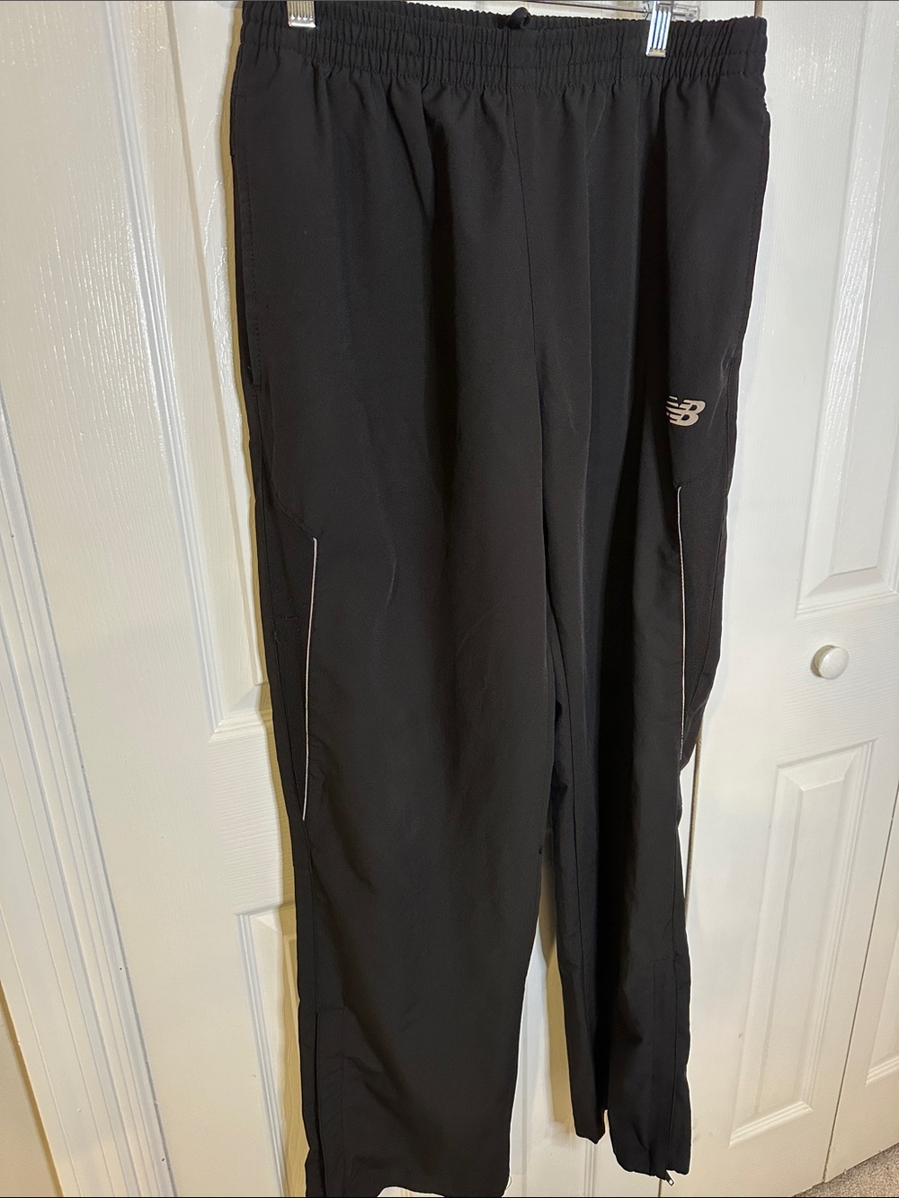 New Balance Black Women's Track Joggers with Reflective Piping